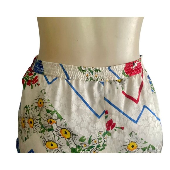 Vintage 80s Silk Skirt by Anne Crimmins for Uni Collection size S retro designer - Picture 8 of 10